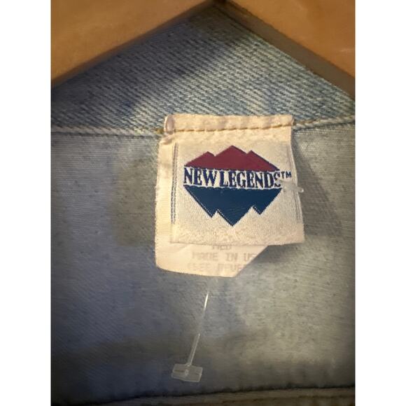 Vintage New Legends denim Jean vest SzM in excellent condition - Picture 6 of 8